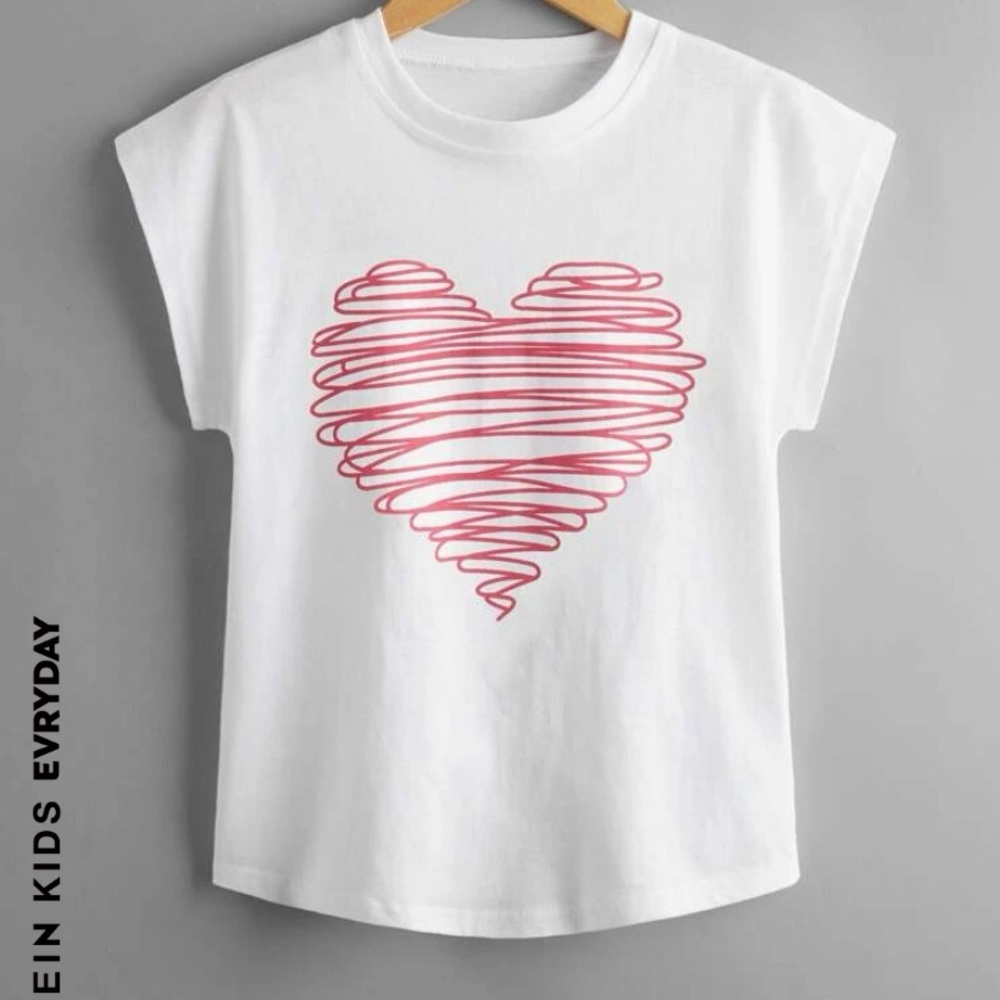 Heart White Tee ❤️